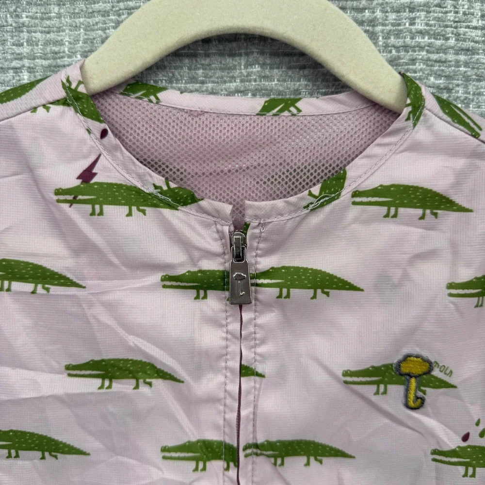 MoiMoiLn‎ Kids GirlPink Crocodile Print Lightweight Rain Jacket 90 Sz 2T 90